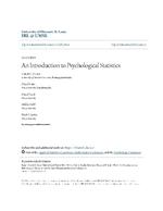 An Introduction to Psychological Statistics